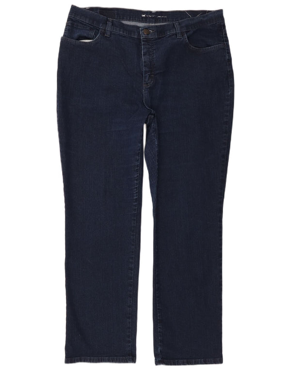 Lee Damen Petite Classic Fit Straight Jeans US 16 2XL W34 L28 Blaue Baumwolle