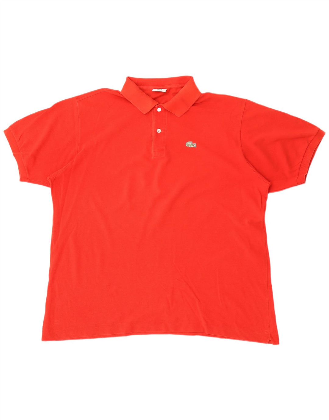 Lacoste Herren-Poloshirt, Größe 7 2XL, rote Baumwolle