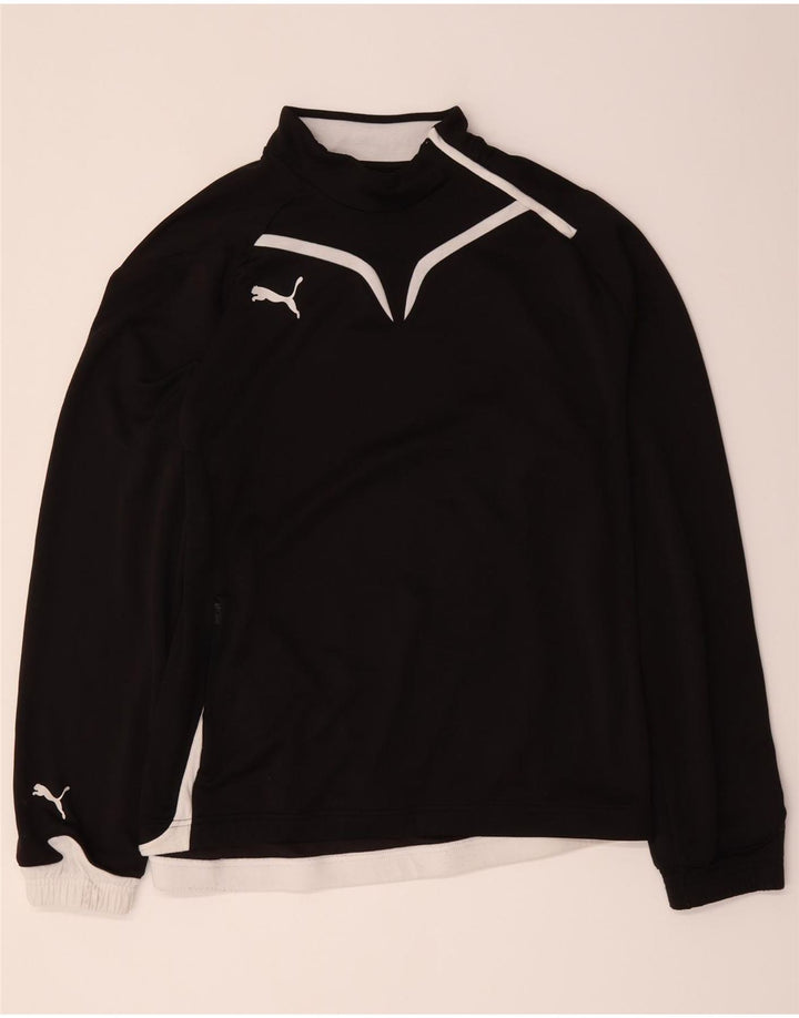 Puma Herren-Pullover-Trainingsanzug-Top-Jacke, großes schwarzes Farbblock-Polyester
