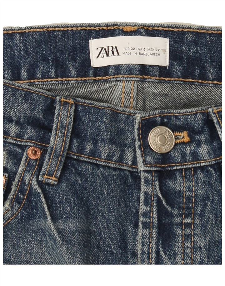 ZARA Womens Straight Jeans EU 32 2XS W22 L30 Blue Vintage Zara and Second-Hand Zara from Messina Hembry 