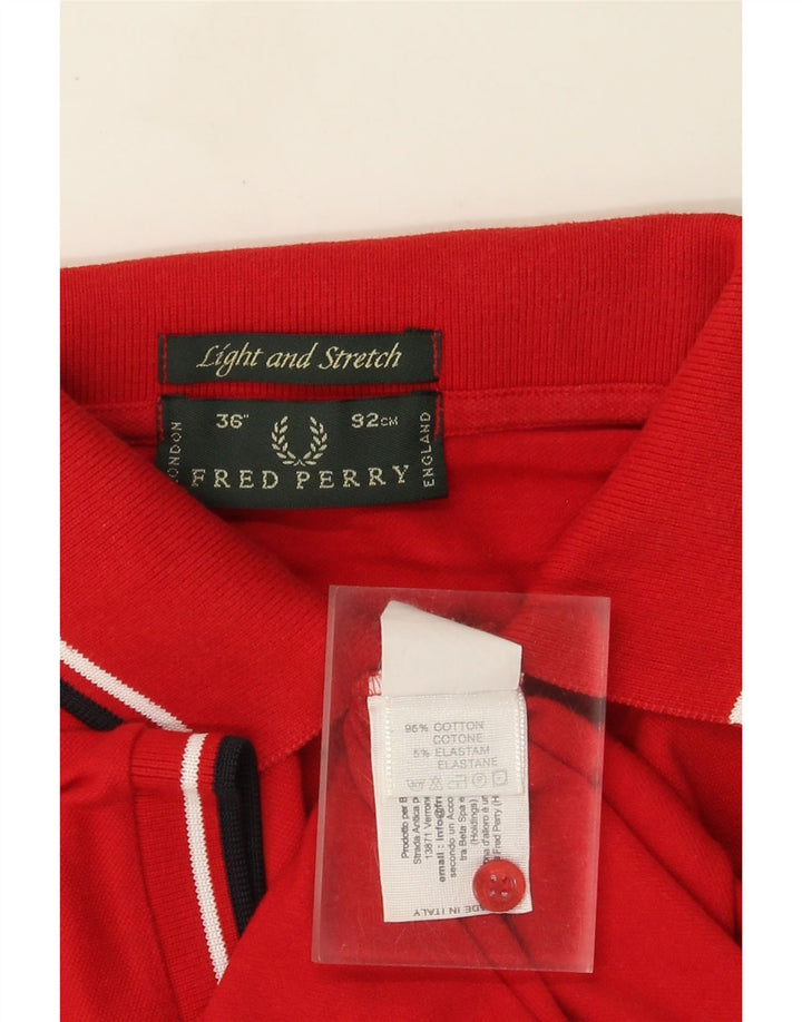 Fred Perry Herren-Poloshirt, klein, rote Baumwolle