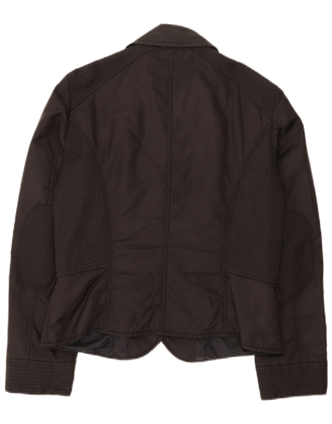 Marella Damen gepolsterte 2-Knopf-Blazerjacke, UK 14, großes schwarzes Polyamid