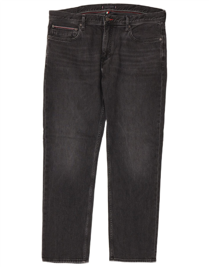 Tommy Hilfiger Herren Straight Jeans W38 L32 Graue Baumwolle