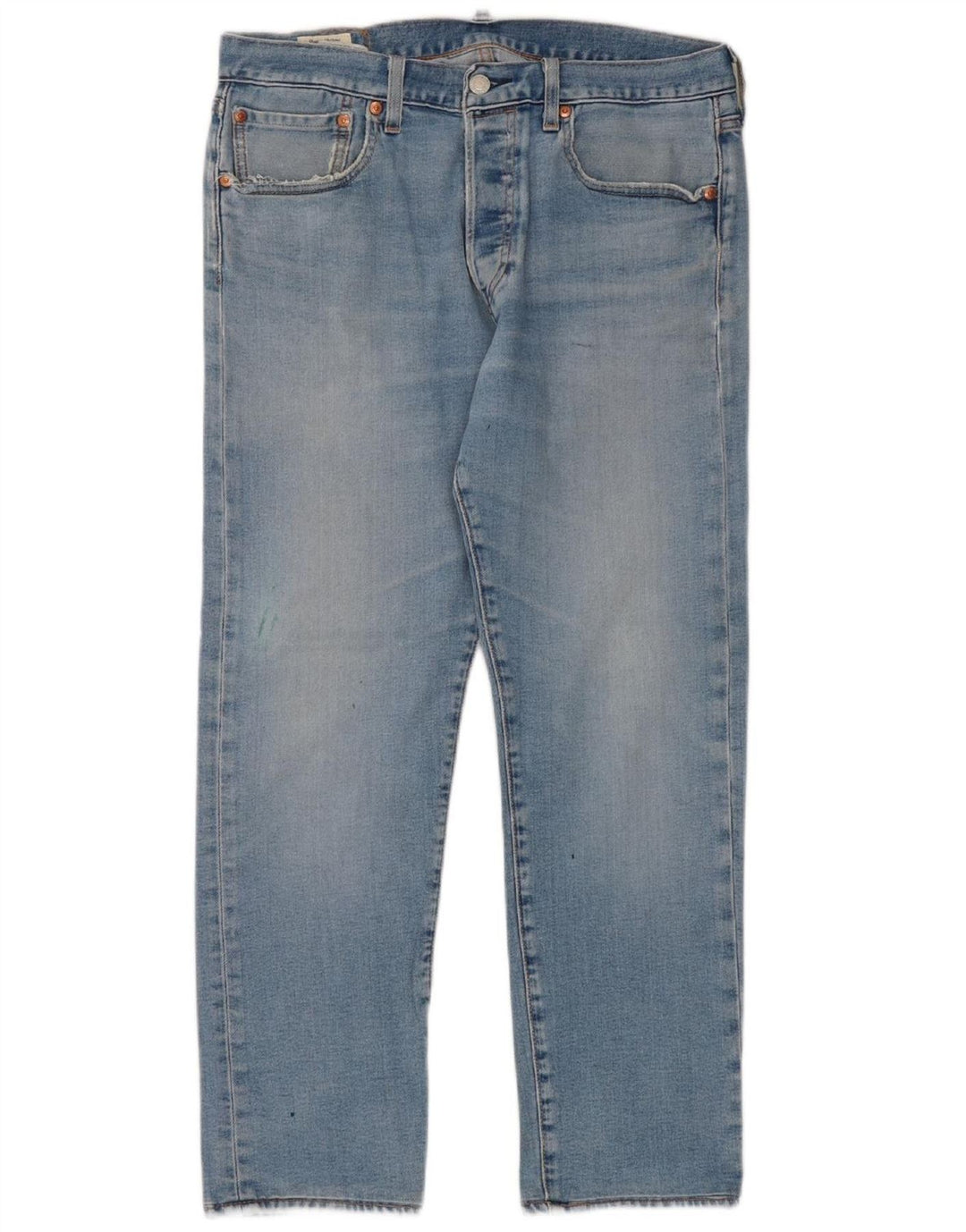 LEVI'S Womens 501 Straight Jeans W33 L27 Blue Cotton