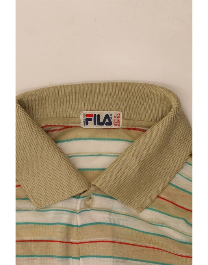Fila Herren Poloshirt UK 36 Small Mehrfarbig gestreift
