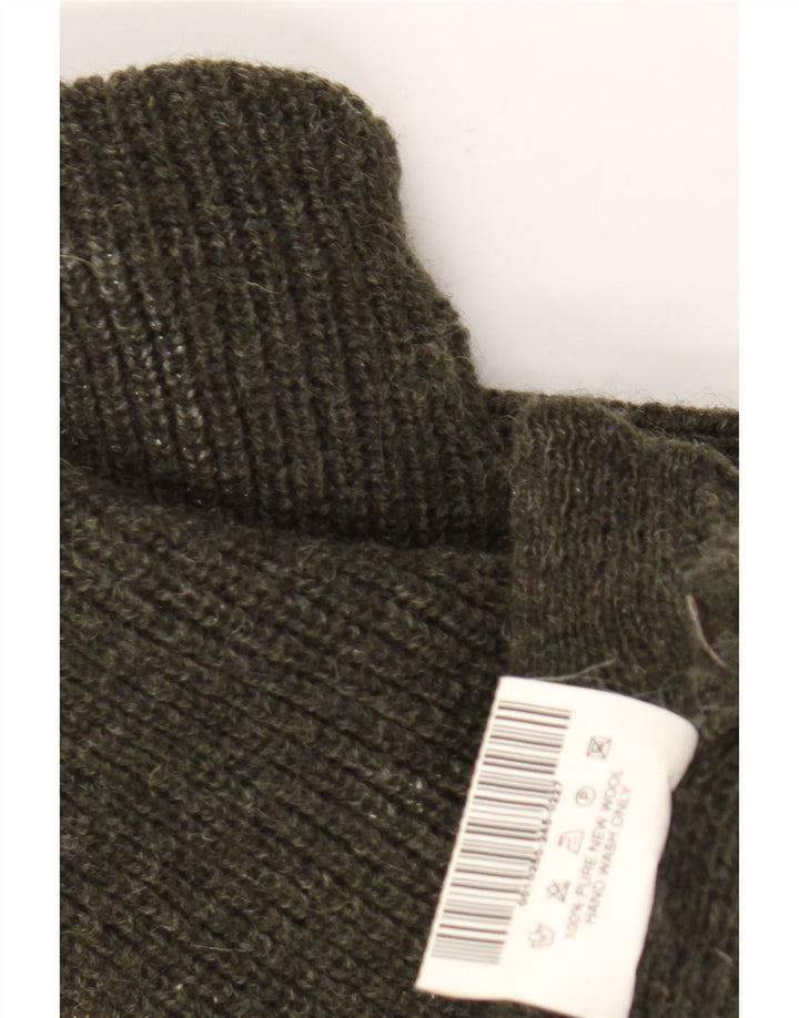 Barbour Herren-Pullover mit Reißverschluss, XL, Khaki, Schurwolle