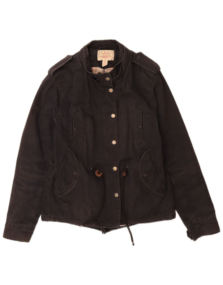 Levi's Damen Utility-Jacke UK 12 Mittelschwarze Baumwolle