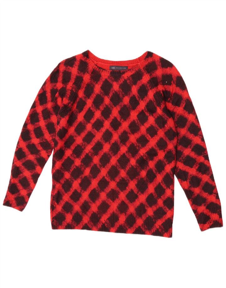 Marks & Spencer Damen-Pullover mit U-Boot-Ausschnitt, Gr. 8, Rot