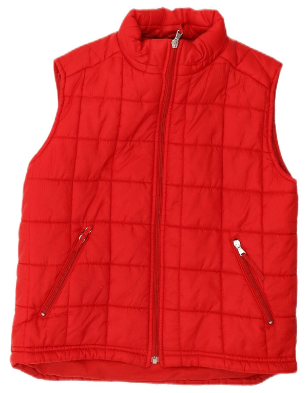 Benetton Wattierte Weste für Mädchen, 11–12 Jahre, XL, Rot, Polyamid