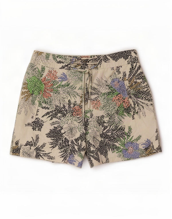 Zara Damen Casual Shorts Medium W28 Mehrfarbig geblümt