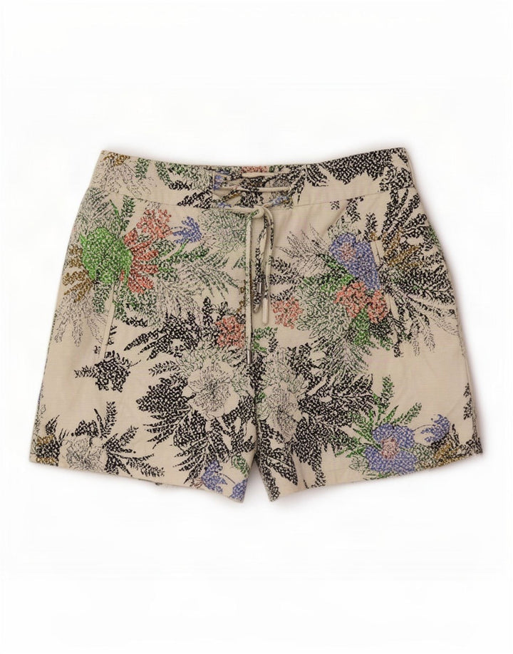 Zara Damen Casual Shorts Medium W28 Mehrfarbig geblümt