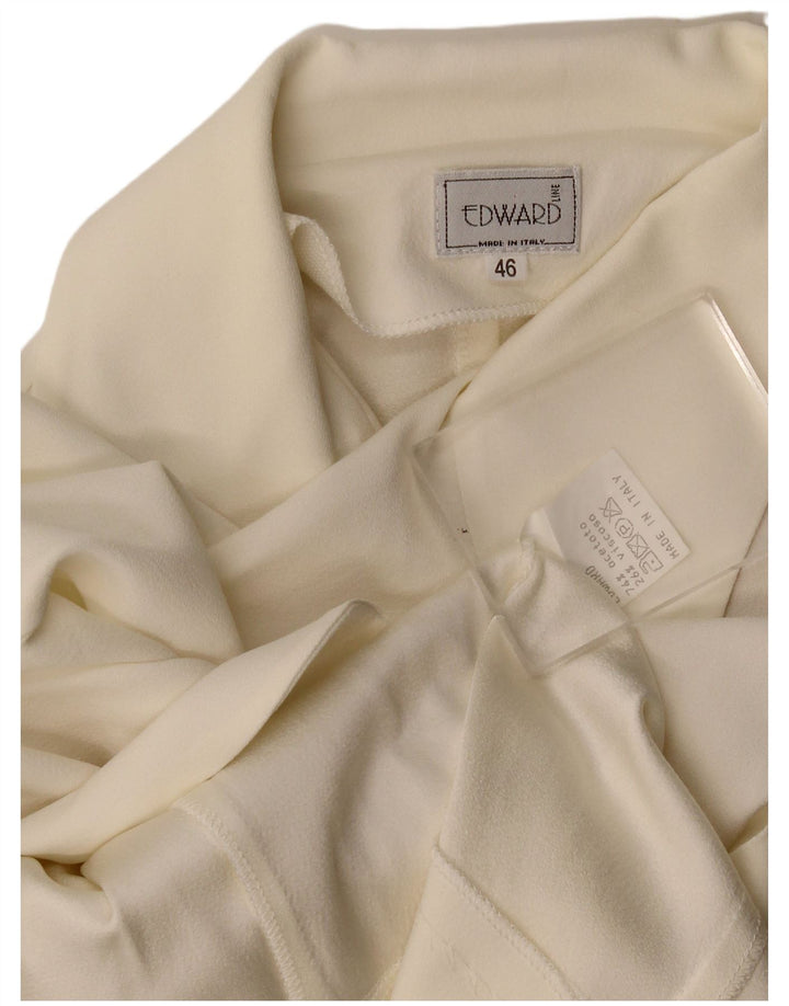Edward Womens Cardigan Top IT 46 Large Off White Acetate