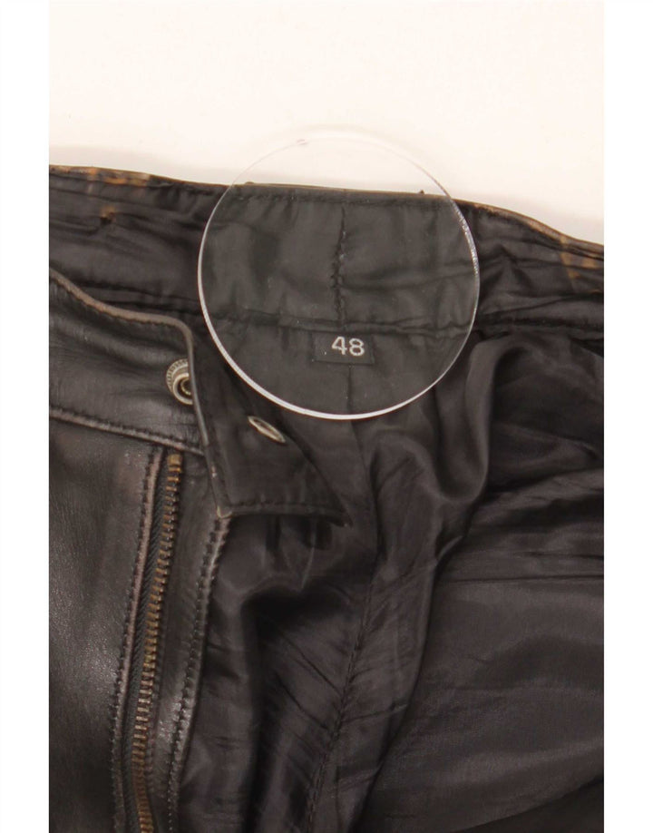 Spirit Gerade Herren-Lederhose IT 48 Mittel W30 L34 Braun