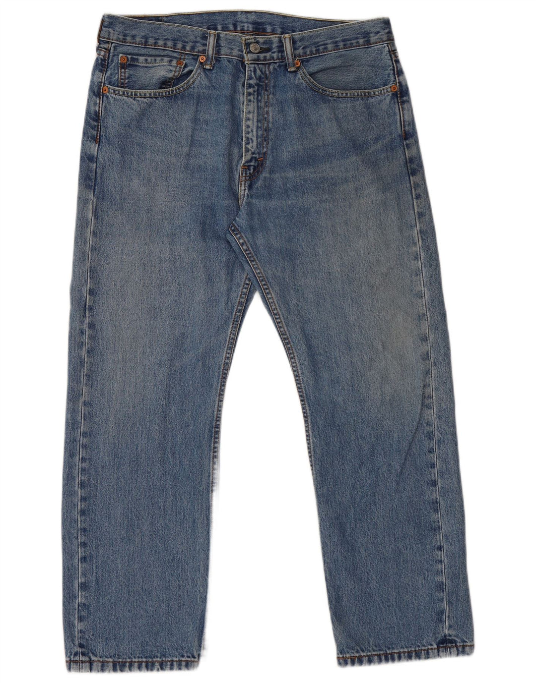 Levi's Herren 505 Straight Jeans W36 L29 Blaue Baumwolle