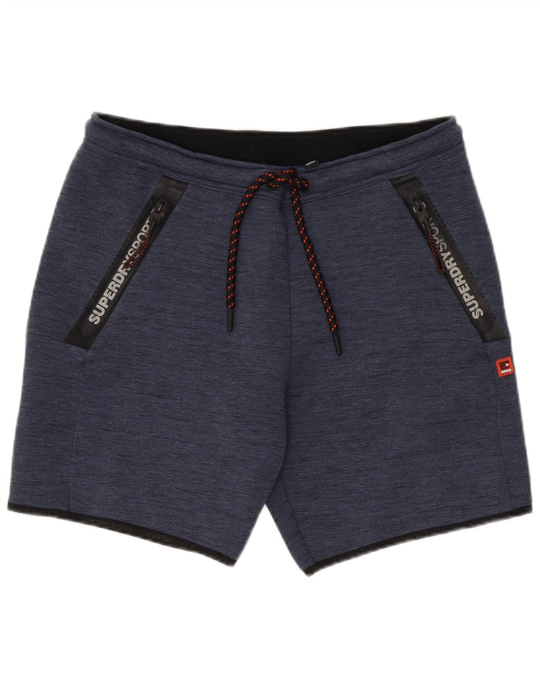 Superdry Herren-Sportshorts, groß, marineblaues Polyester