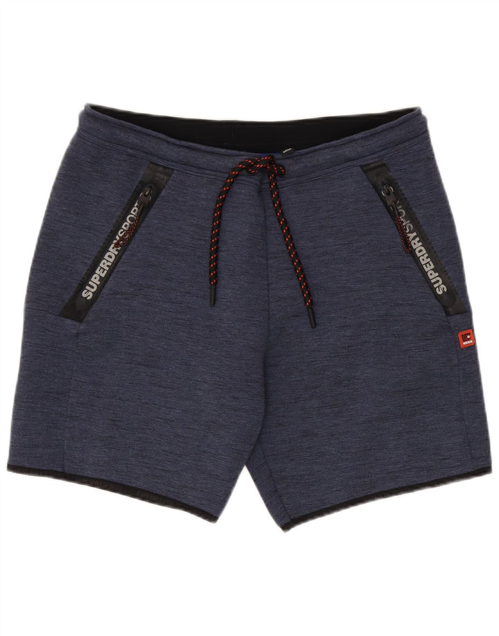 Superdry Herren-Sportshorts, groß, marineblaues Polyester