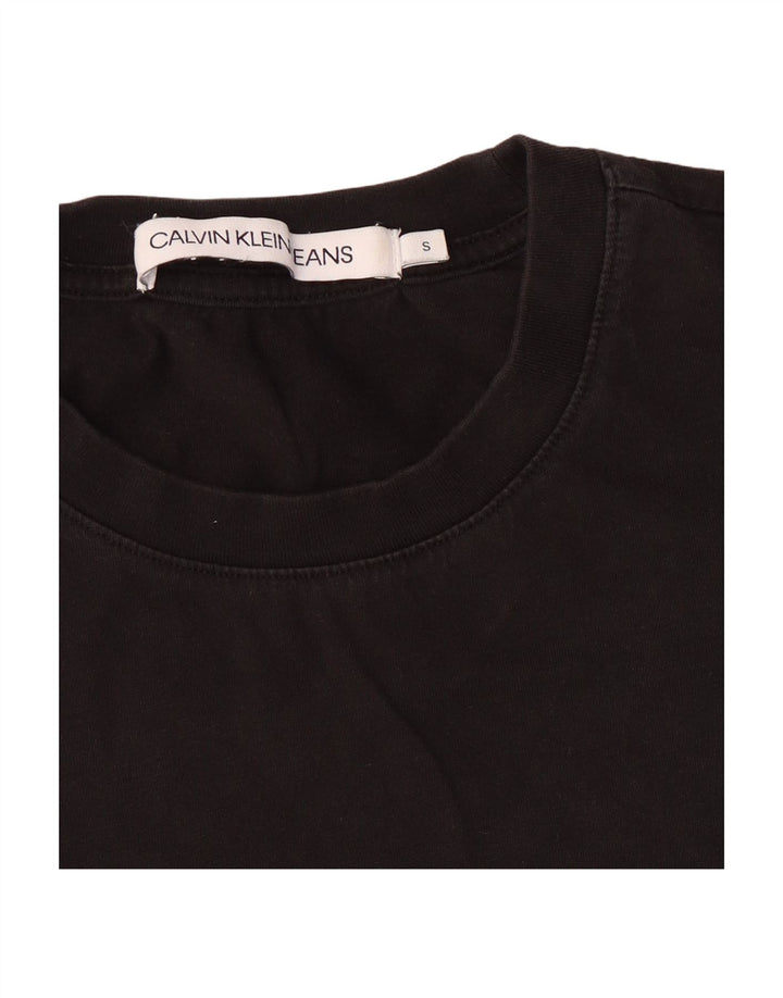 CALVIN KLEIN JEANS Mens Graphic T-Shirt Top Small Black