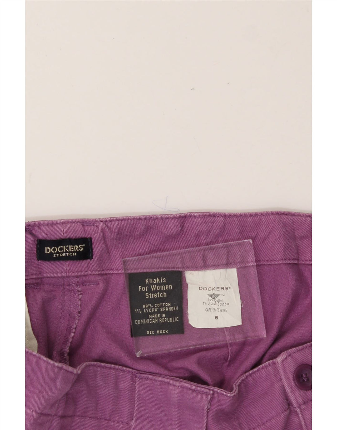 DOCKERS Womens Chino Shorts US 6 Medium W30 Purple Cotton Vintage Dockers and Second-Hand Dockers from Messina Hembry 