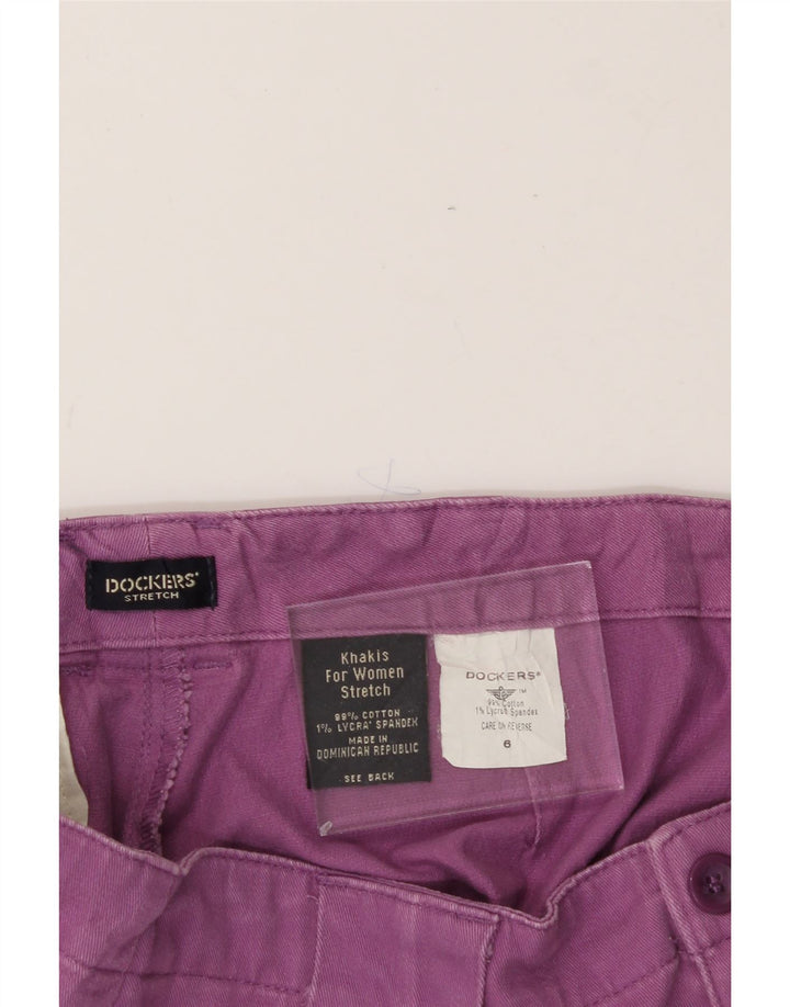 DOCKERS Womens Chino Shorts US 6 Medium W30 Purple Cotton Vintage Dockers and Second-Hand Dockers from Messina Hembry 