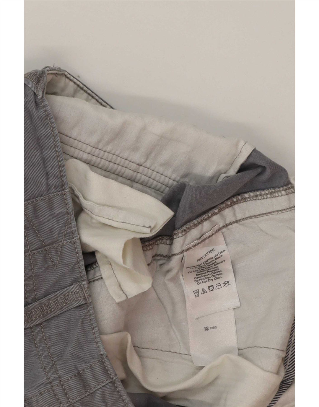 Eddie Bauer Damen Chino-Shorts US 8 Medium W30 Graue Baumwolle