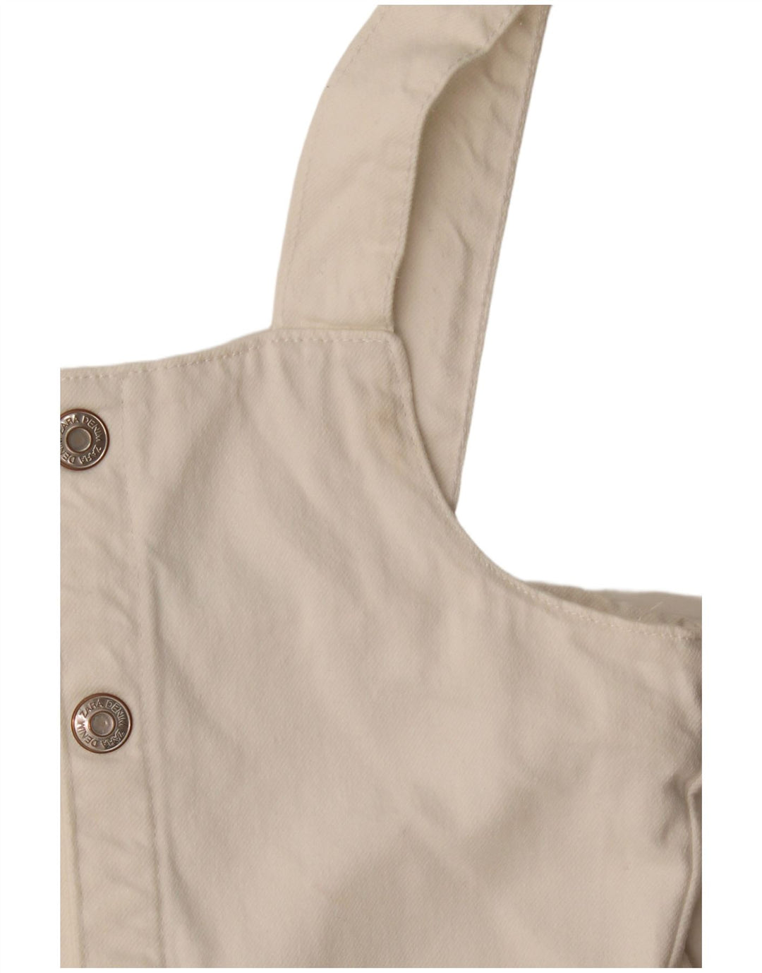 Zara Denim-Playsuit für Mädchen, 8–9 Jahre, weiße Baumwolle