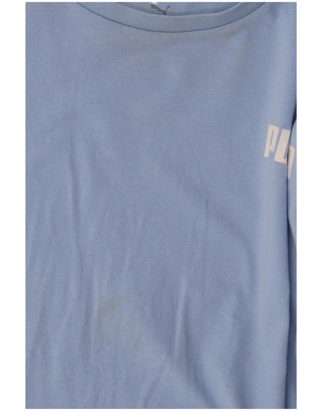 Puma Damen Crop T-Shirt Top UK 16 Large Blau