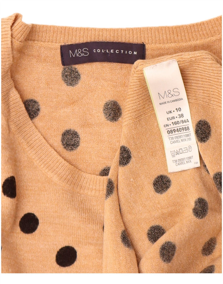 MARKS & SPENCER Damen-Pullover mit U-Boot-Ausschnitt, Gr. 10, Größe S, Beige