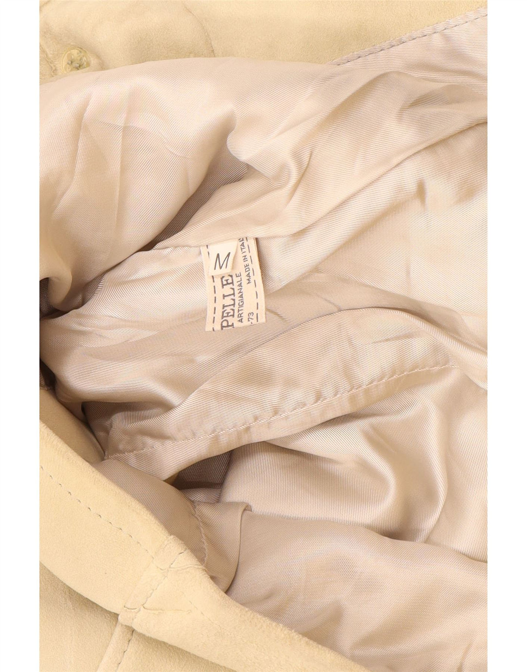 Vintage Damen Wildlederjacke UK 12 Medium Beige Leder