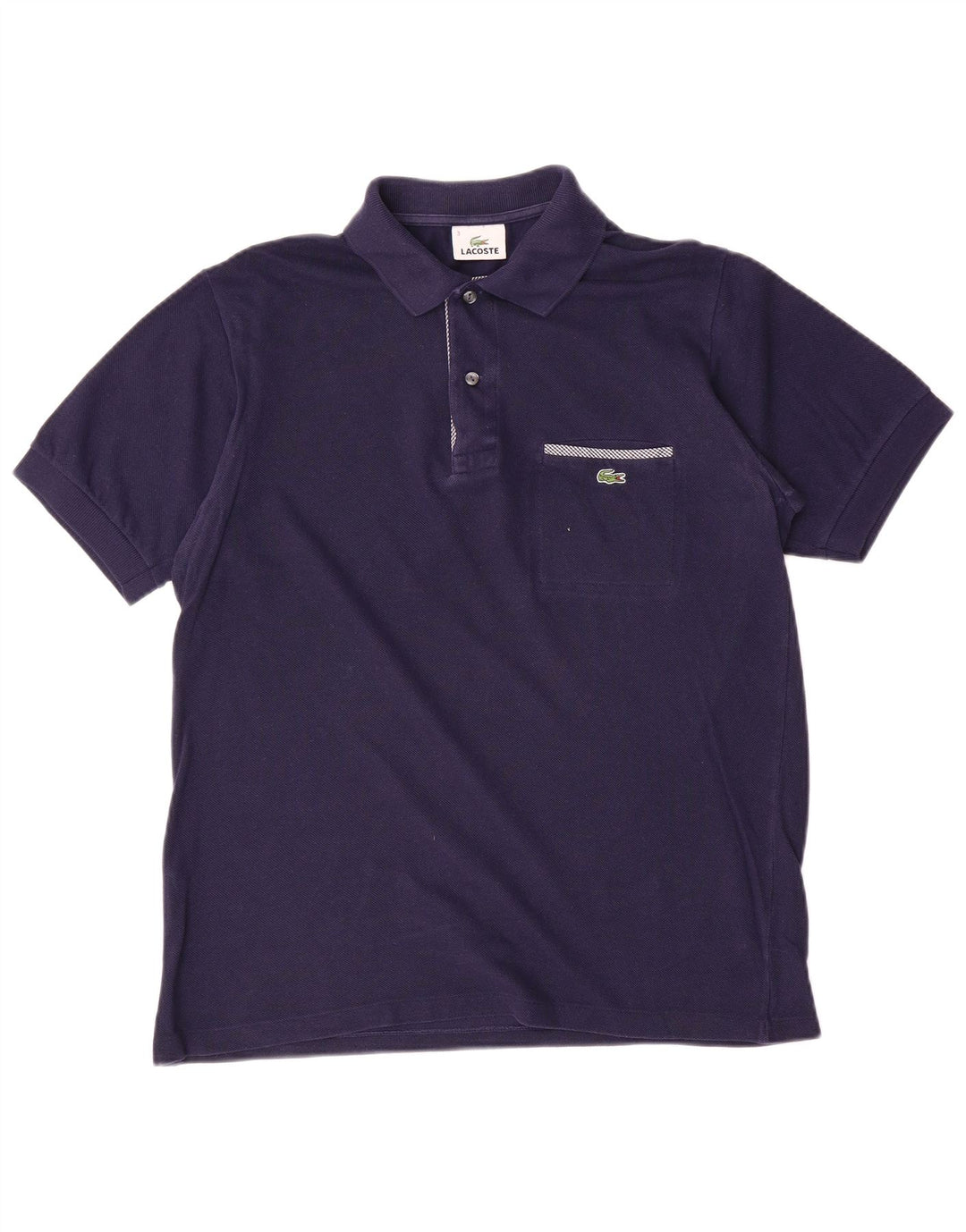 Lacoste Herren-Poloshirt, Größe 3, klein, marineblaue Baumwolle