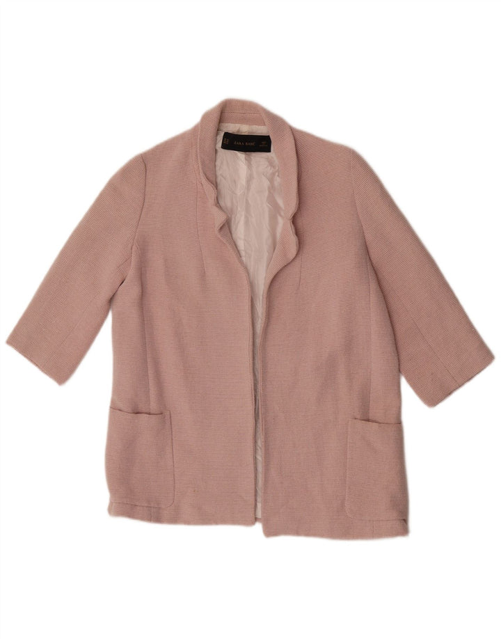ZARA Damen-Blazer mit 3/4-Ärmeln, offen, Gr. 6, XS, Rosa