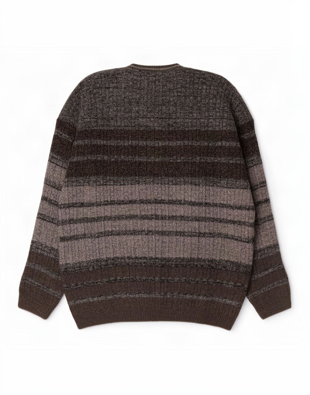 Tris Line Herren-Pullover mit V-Ausschnitt IT 54 XL grau gestreifte Wolle
