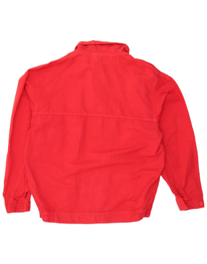 Vintage Herren Bomberjacke UK 40 Große rote Baumwolle