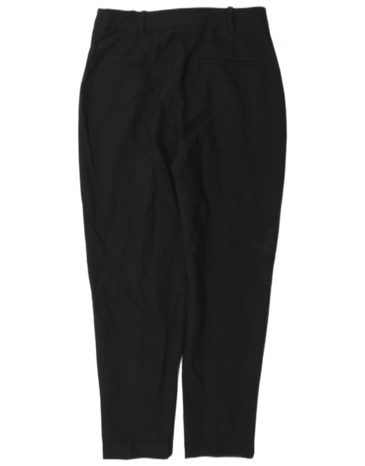 Zara Damen Tapered Pegged Chino Hose Medium W28 L27 Schwarz Polyester
