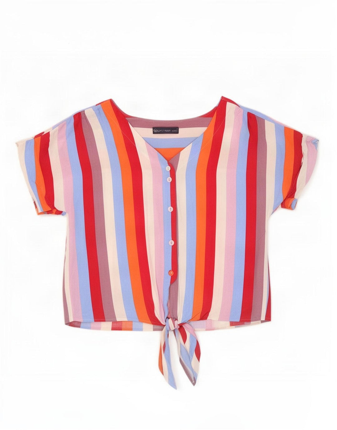 Marks & Spencer Damen Crop Shirt Bluse UK 10 Small Mehrfarbig
