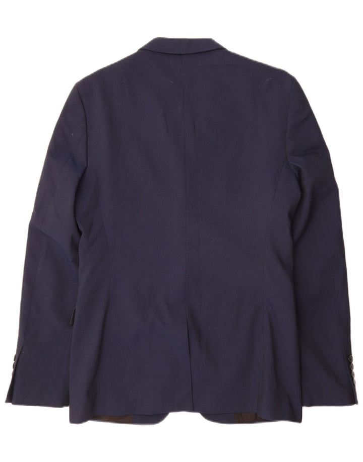 Zara Herren-Blazer mit 2 Knöpfen, EU 48, mittelmarineblau, Polyester