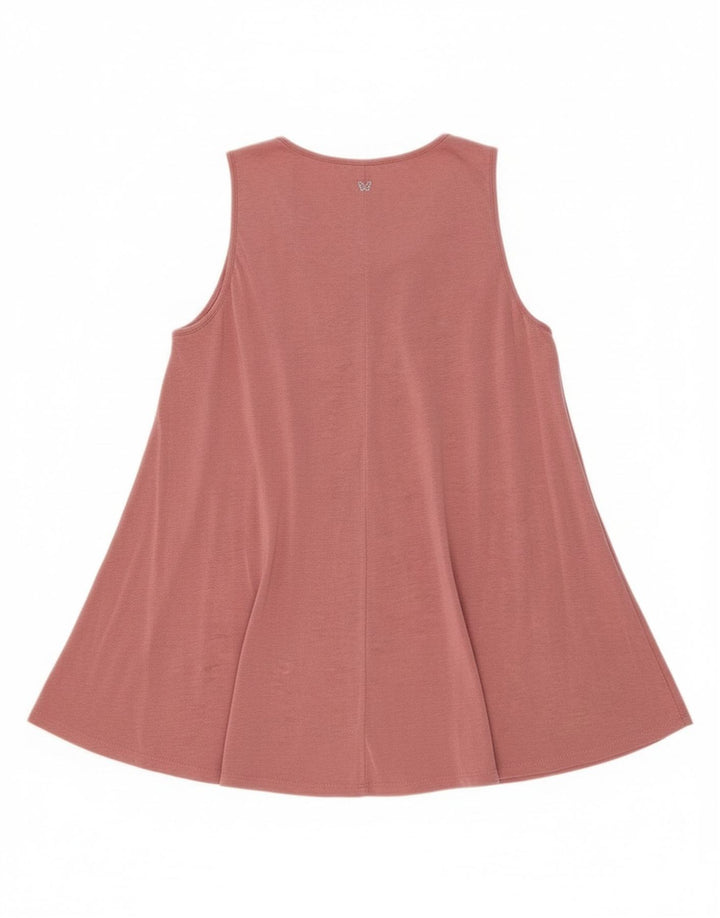 Ärmelloses Wochenend-Blusenoberteil von Max Mara für Damen, UK 12, Mittelrosa aus Lyocell