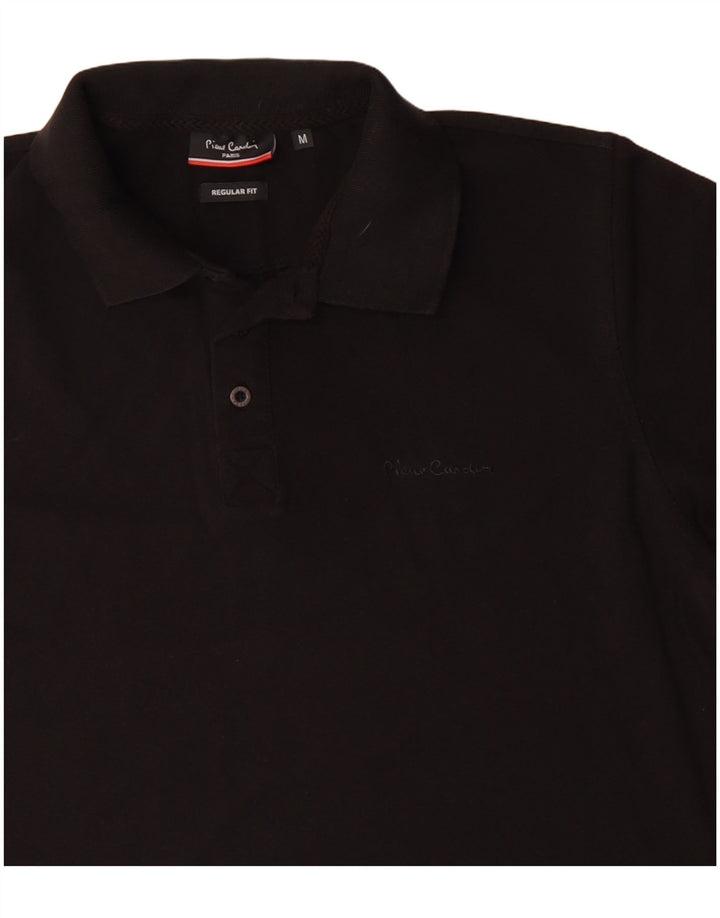 Pierre Cardin Herren-Poloshirt mit normaler Passform, mittelschwarze Baumwolle