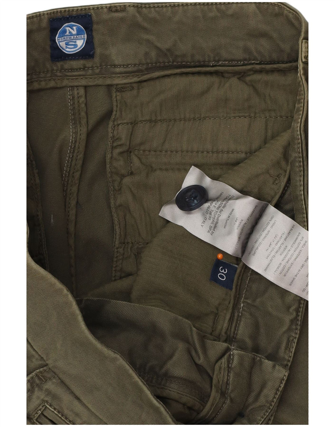 NORTH SAILS Gerade Chino-Hose für Herren, W30, L32, grüne Baumwolle