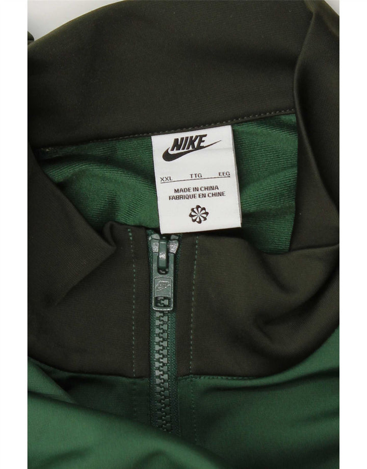 Nike Herren-Trainingsanzug-Oberteiljacke 2XL Grüner Farbblock