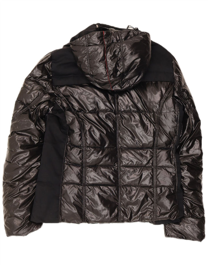 PEUTEREY Herren-Jacke mit Kapuze, gepolstert, EU 48, Größe S, Schwarz, Polyamid