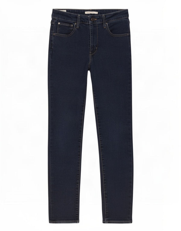 Levi's Damen 721 High Rise Skinny Jeans W31 L30 Marineblaue Baumwolle