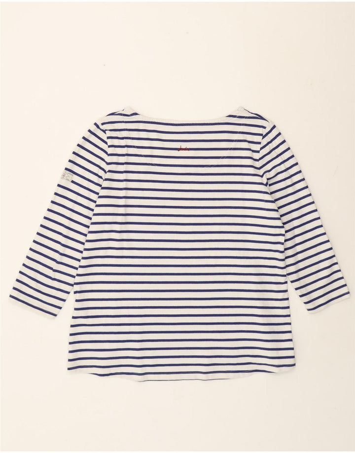 Joules Damen-Top, 3/4-Ärmel, UK 18, XL, weiß gestreift, Baumwolle