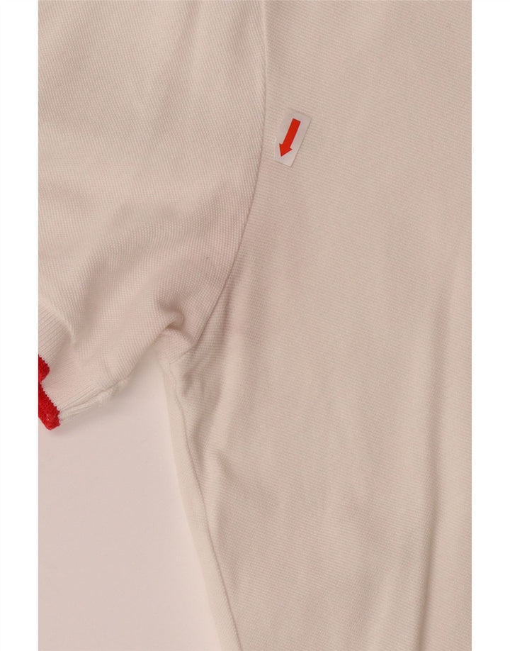 PEUTEREY Mens Polo Shirt Medium White Cotton Vintage PEUTEREY and Second-Hand PEUTEREY from Messina Hembry 