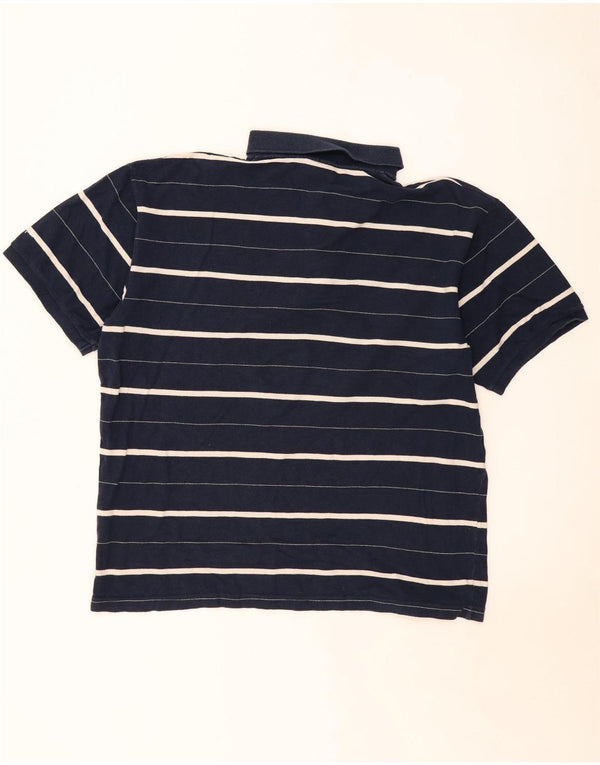 Champion Herren Poloshirt 3XL Marineblau gestreift aus Baumwolle