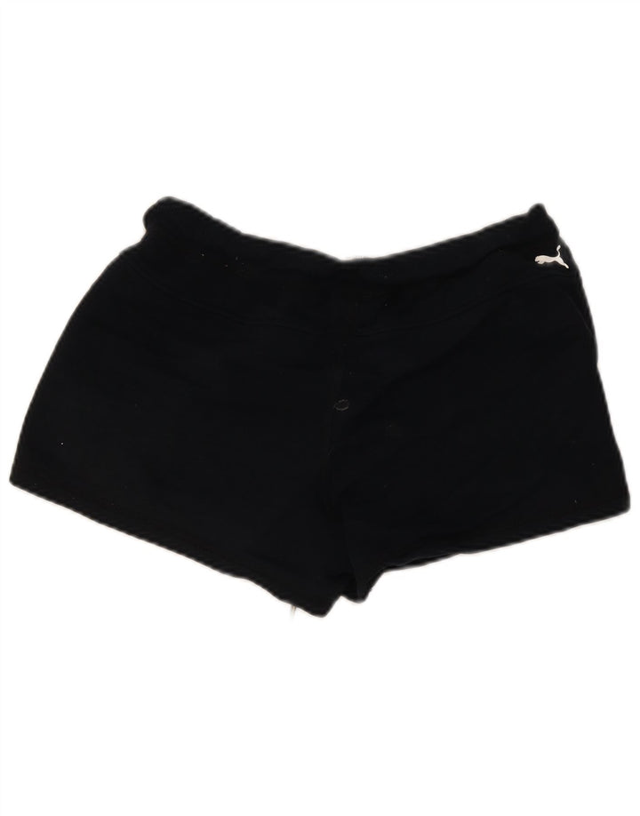 Puma Damen Sportshorts UK 12 Medium Schwarz Baumwolle