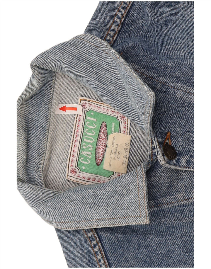 Casucci Herren Jeansjacke UK 40 Große blaue Baumwolle