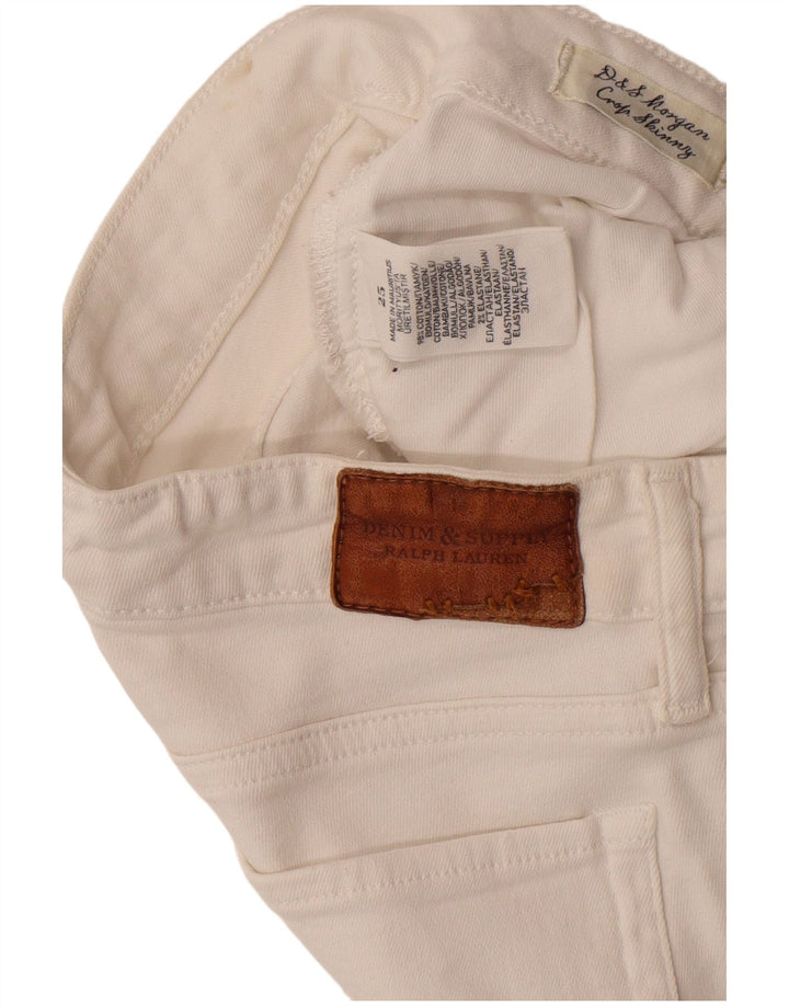 Ralph Lauren Slim-Jeans für Damen, W25, L25, weiße Baumwolle