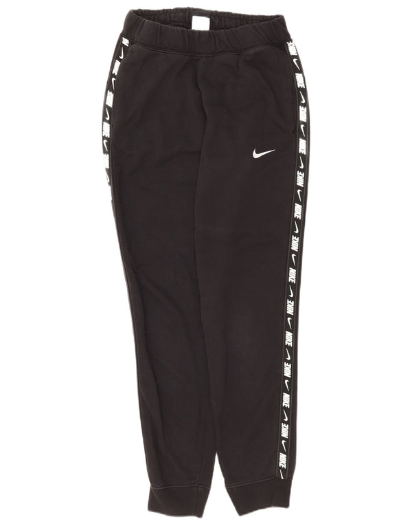 Nike Damen-Trainingshose mit Grafik, Jogginghose, UK 10, Größe S, Schwarz, Baumwolle