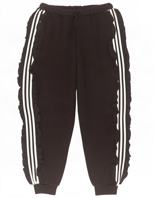 Adidas Damen Trainingshose Jogger UK 12 Mittelschwarze Baumwolle