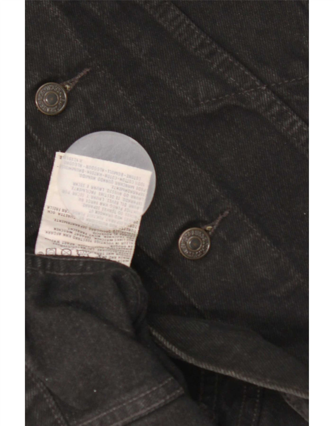 Levi's Herren-Jeansweste UK 38 aus mittelschwarzer Baumwolle